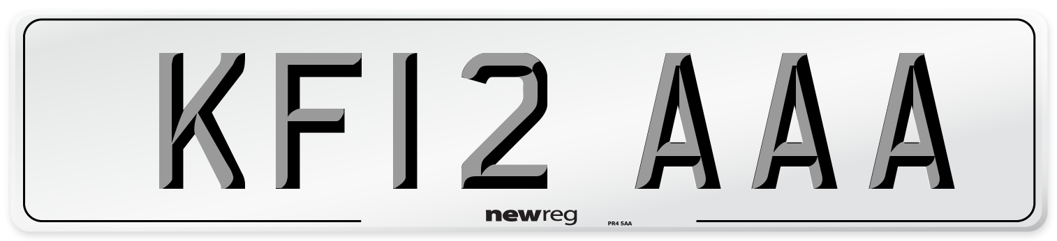KF12 AAA Number Plate from New Reg